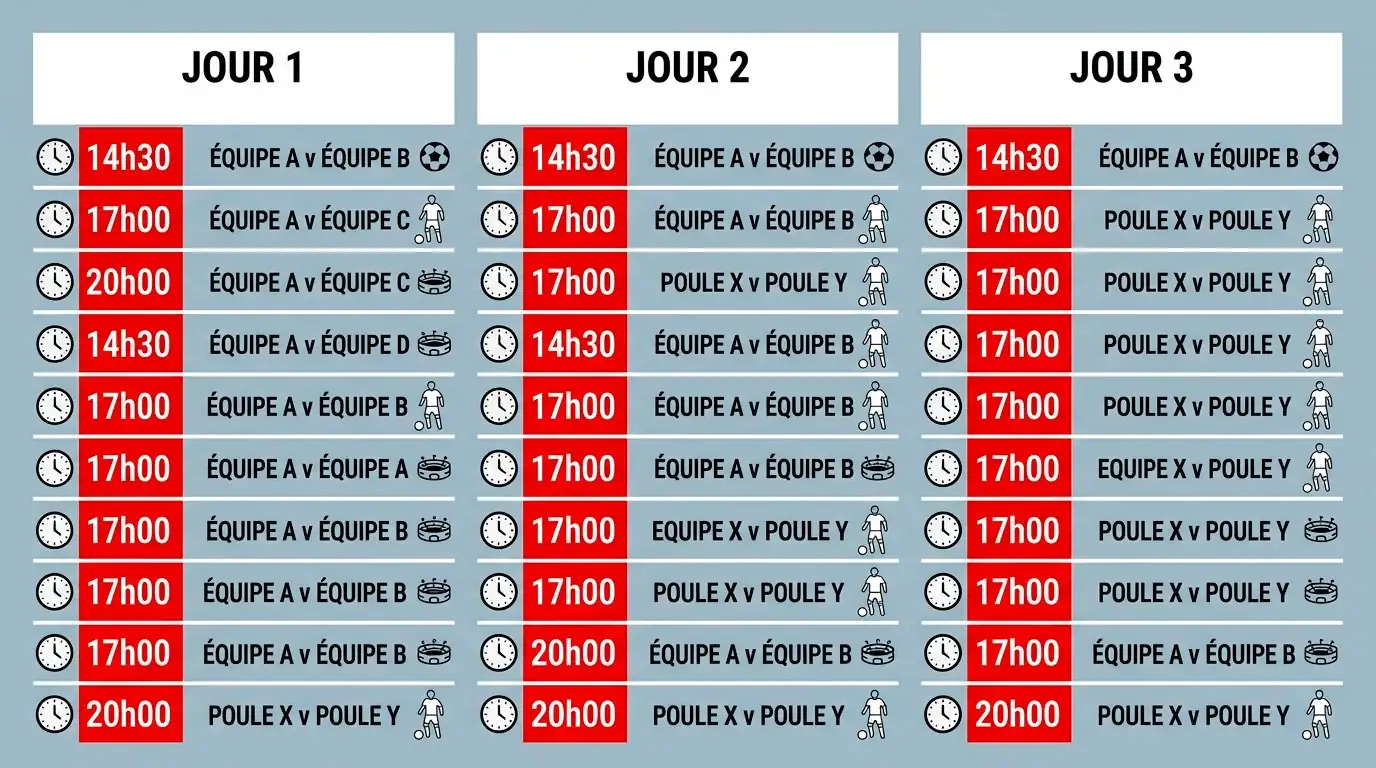 Calendrier des matchs du Mondial 2026 en heure suisse