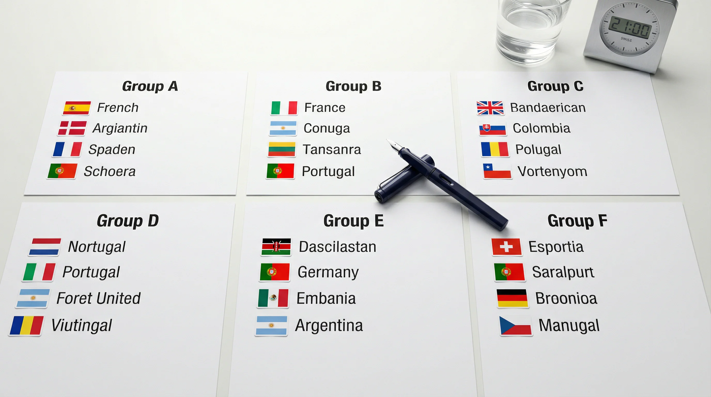 Tableau détaillé des groupes A à F de la Coupe du Monde 2026