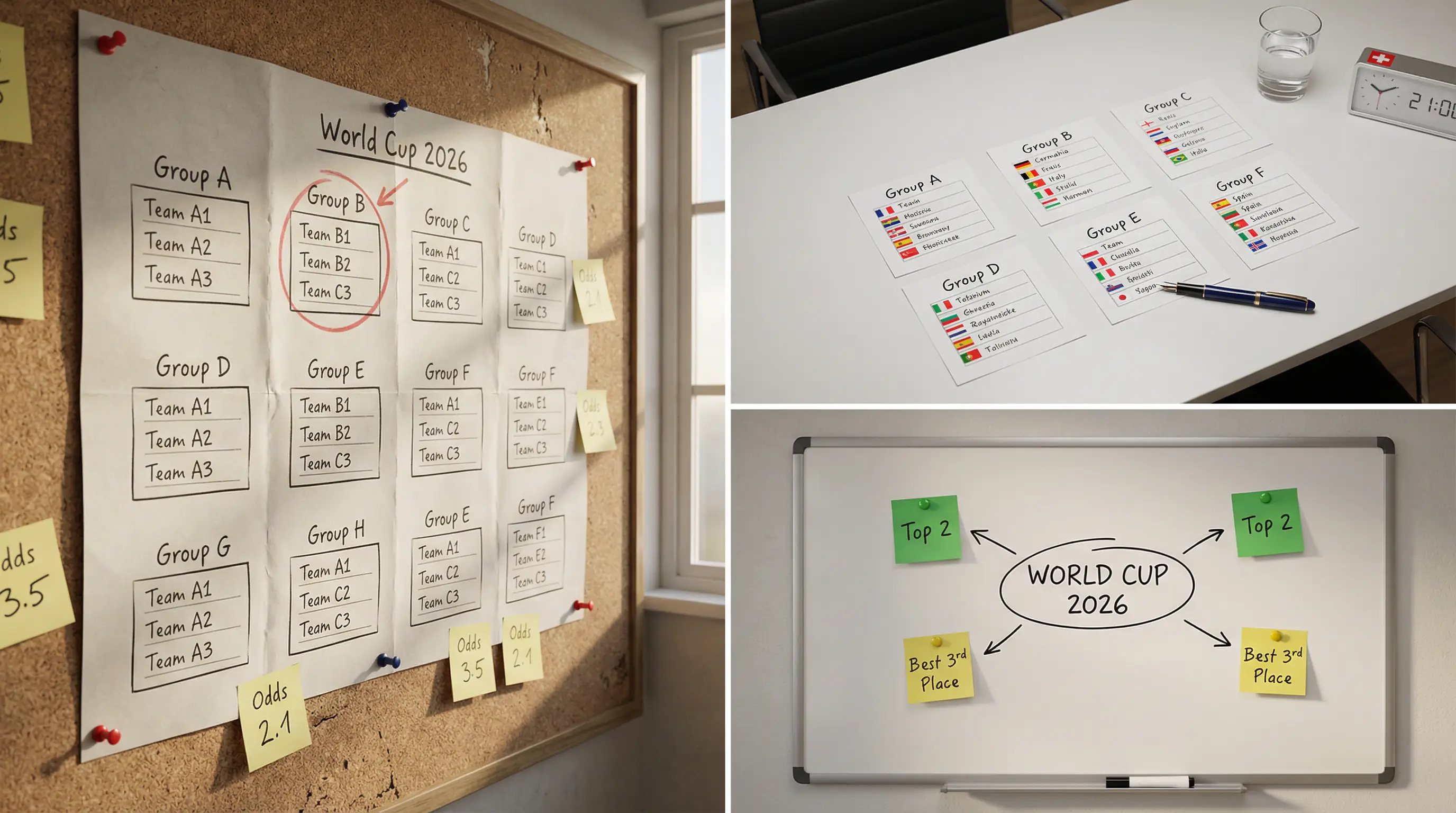 Schéma du système de qualification des meilleurs troisièmes au Mondial 2026